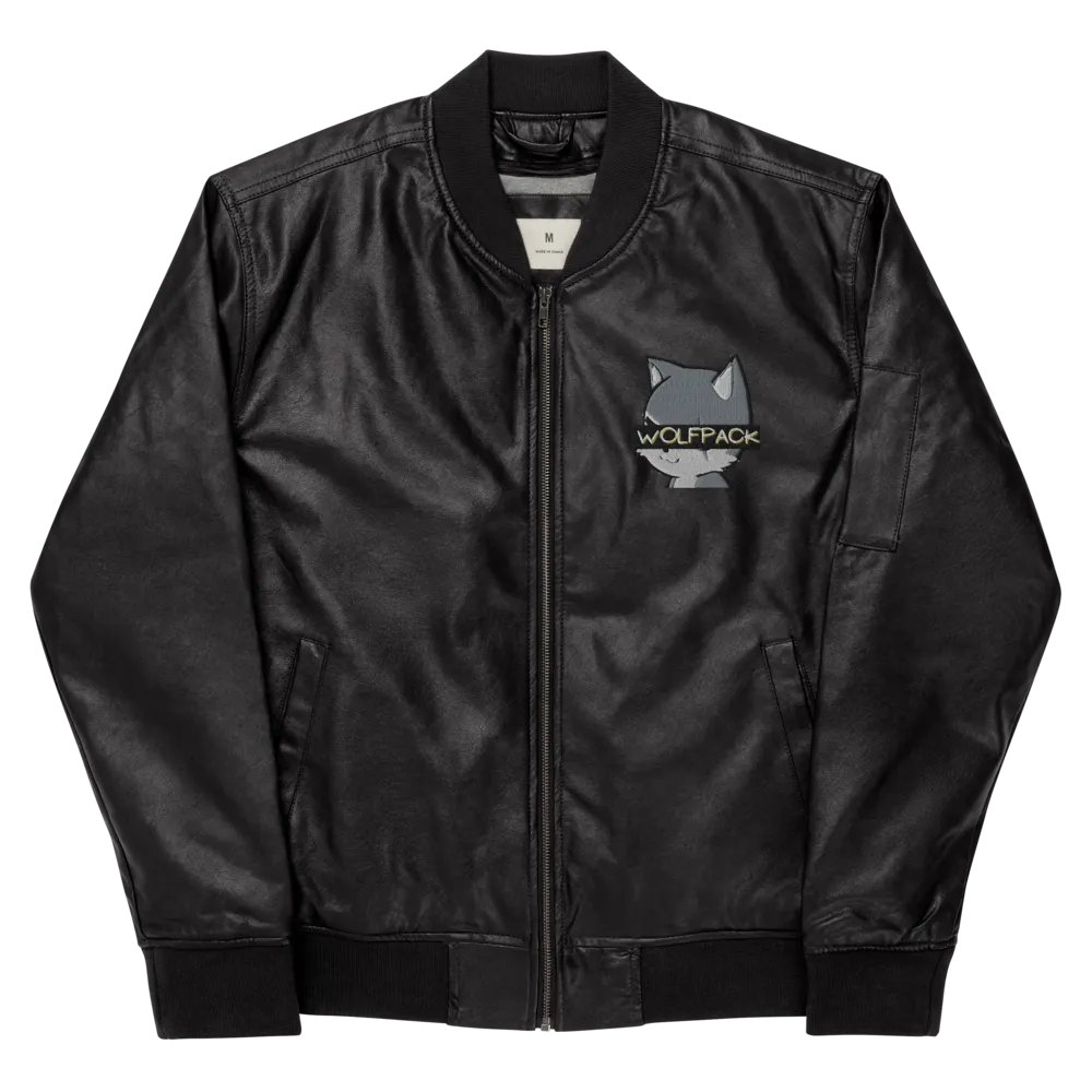 Faux Leather WOLFPACK Jacket (Chibi Wolf) product image (9)