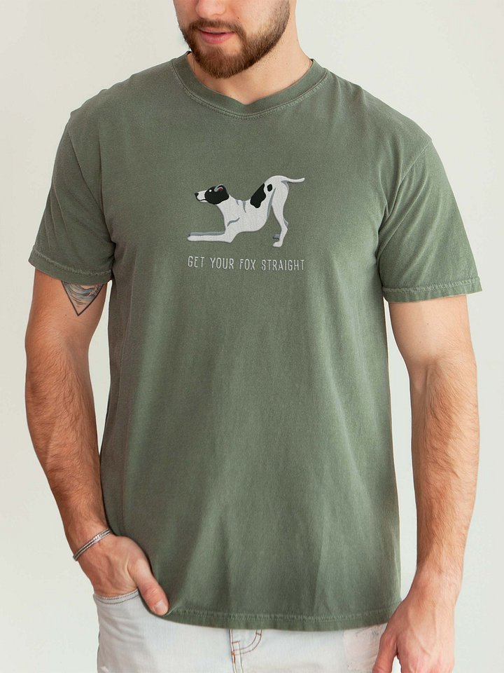 Get Your Fox Straight T-Shirt(Embroidered) of a Smooth Fox Terrier(Black & White) product image (2)
