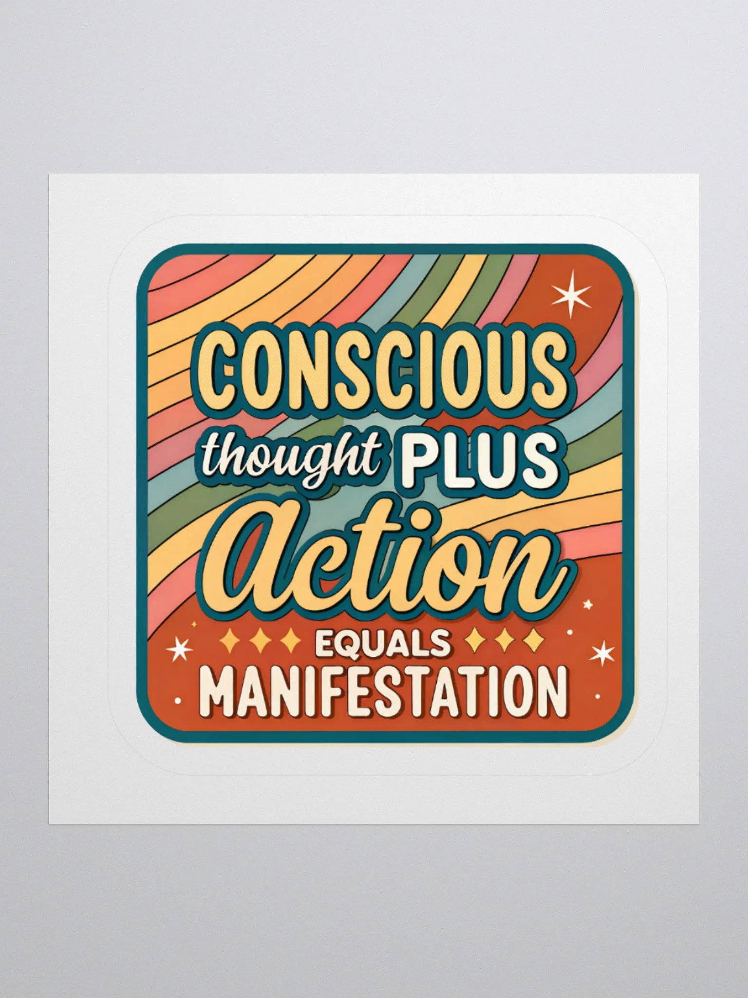 Manifestation Mantra Kiss Cut Sticker product image (1)