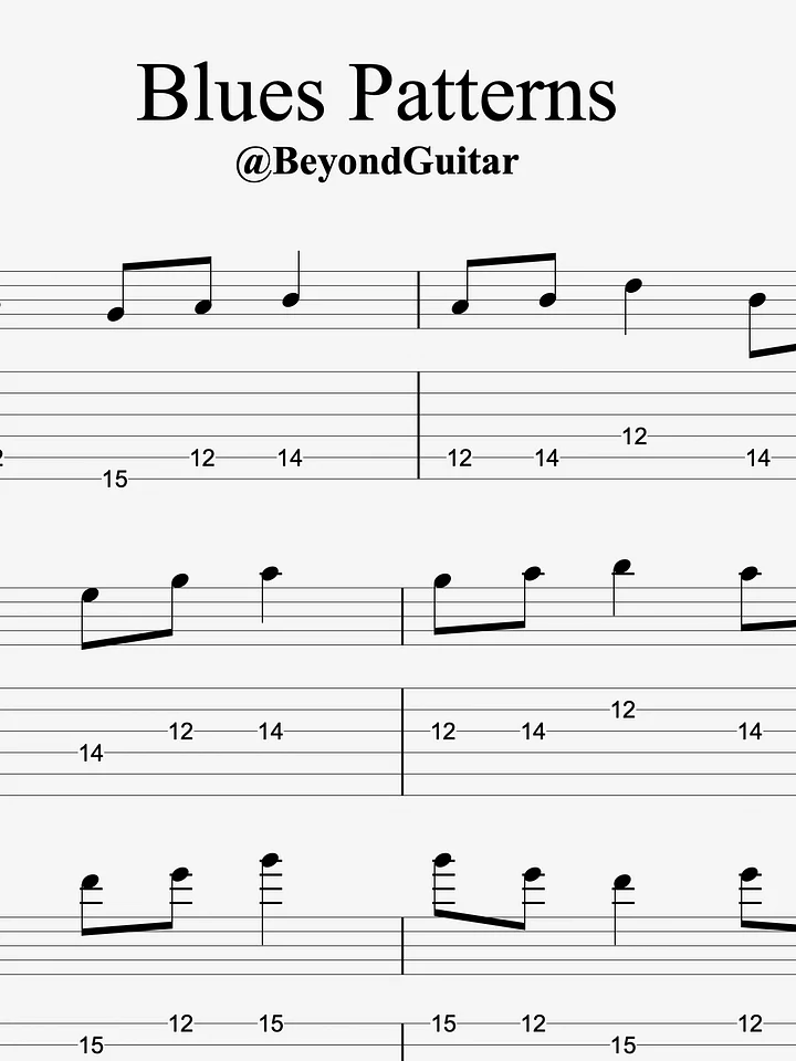 8 Blues Scale Patterns Tab product image (1)