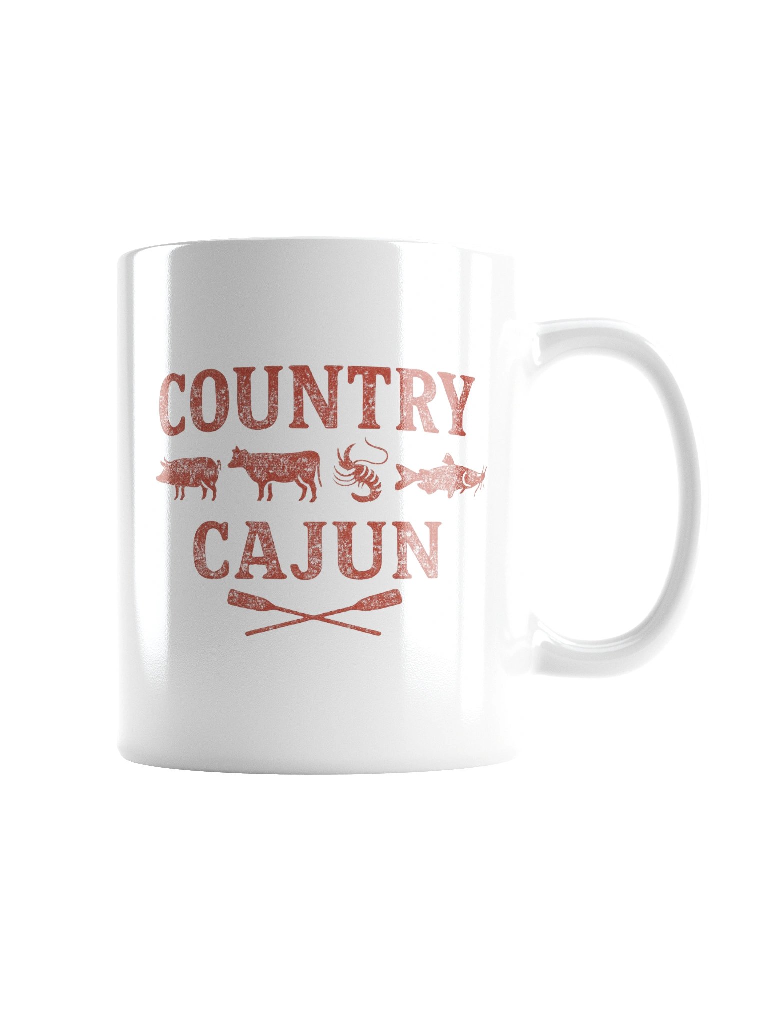 Country Cajun Logo White Glossy Mug product image (9)