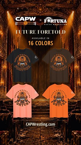 YOUR FUTURE LOOKS LIKE LUCHA. 🍊🔮

CAPW × Fortuna presents the “Future Foretold” tee. Vintage lucha style. Crystal-ball energy...