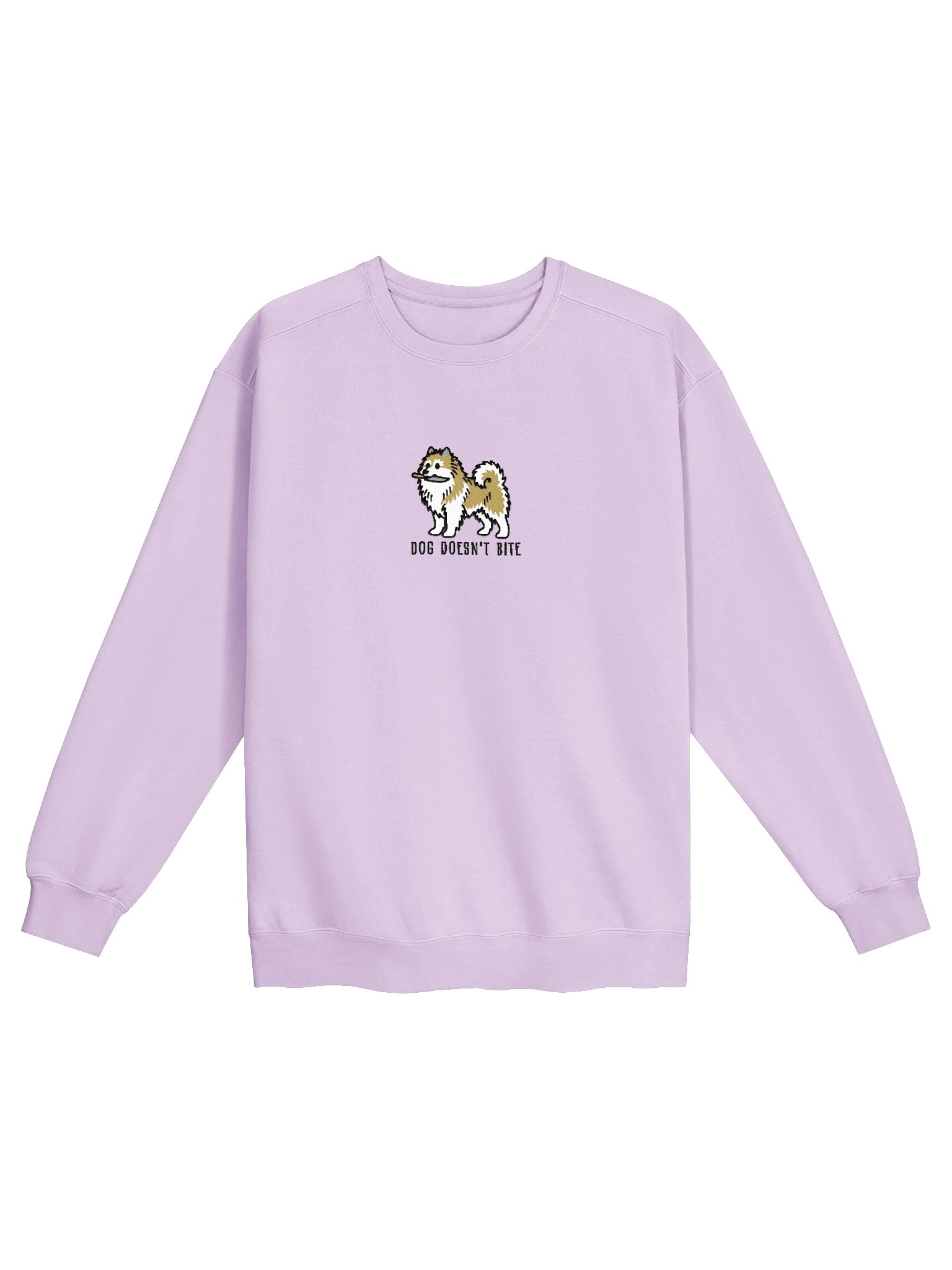 Dog Doesn't Bite Funny Chibi-Style Embroidered Premium Sweatshirt for Alaskan Malamute(Brown & White) Owners product image (33)