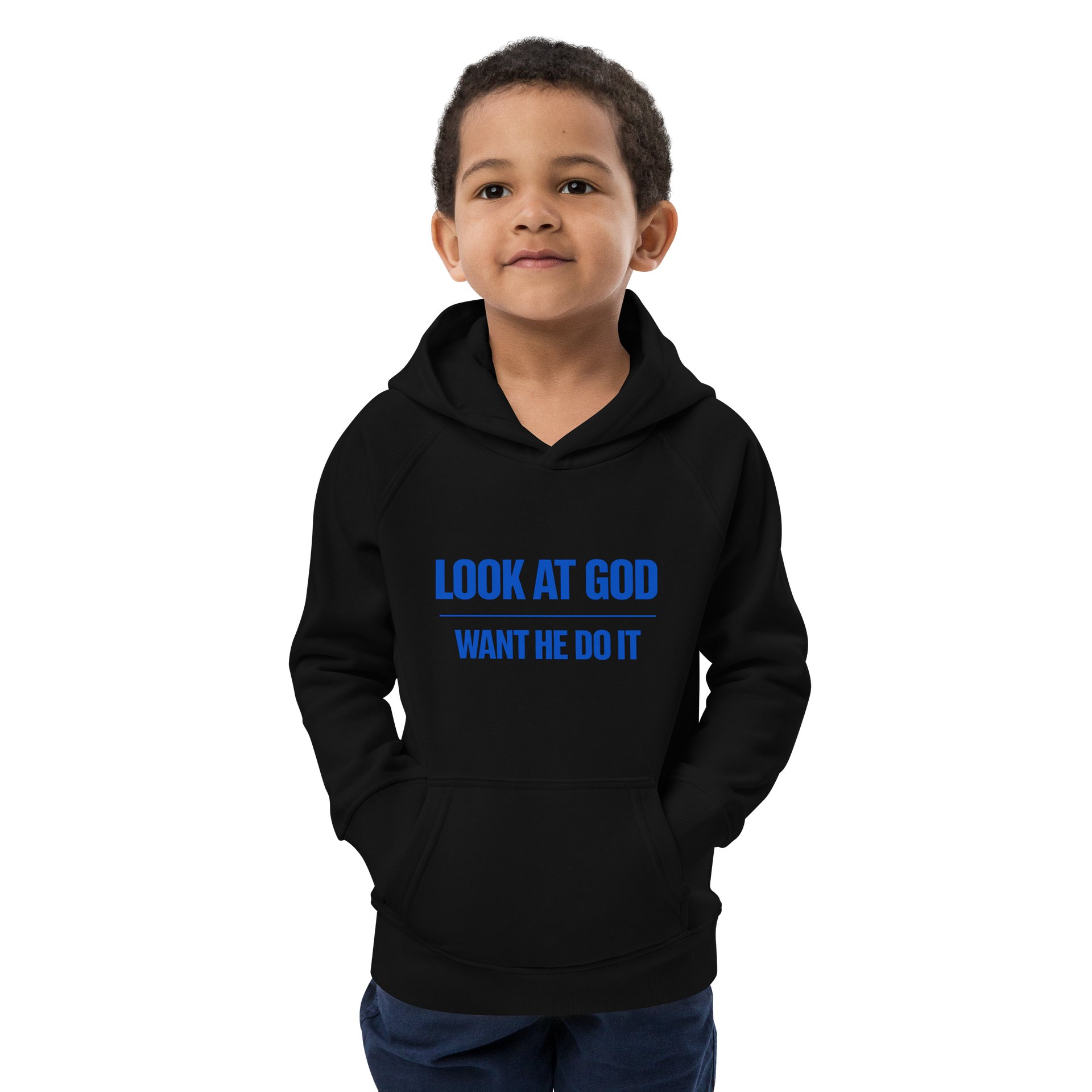 Look At God Want He Do It Kids Hoodie – Royal Blue product image (4)