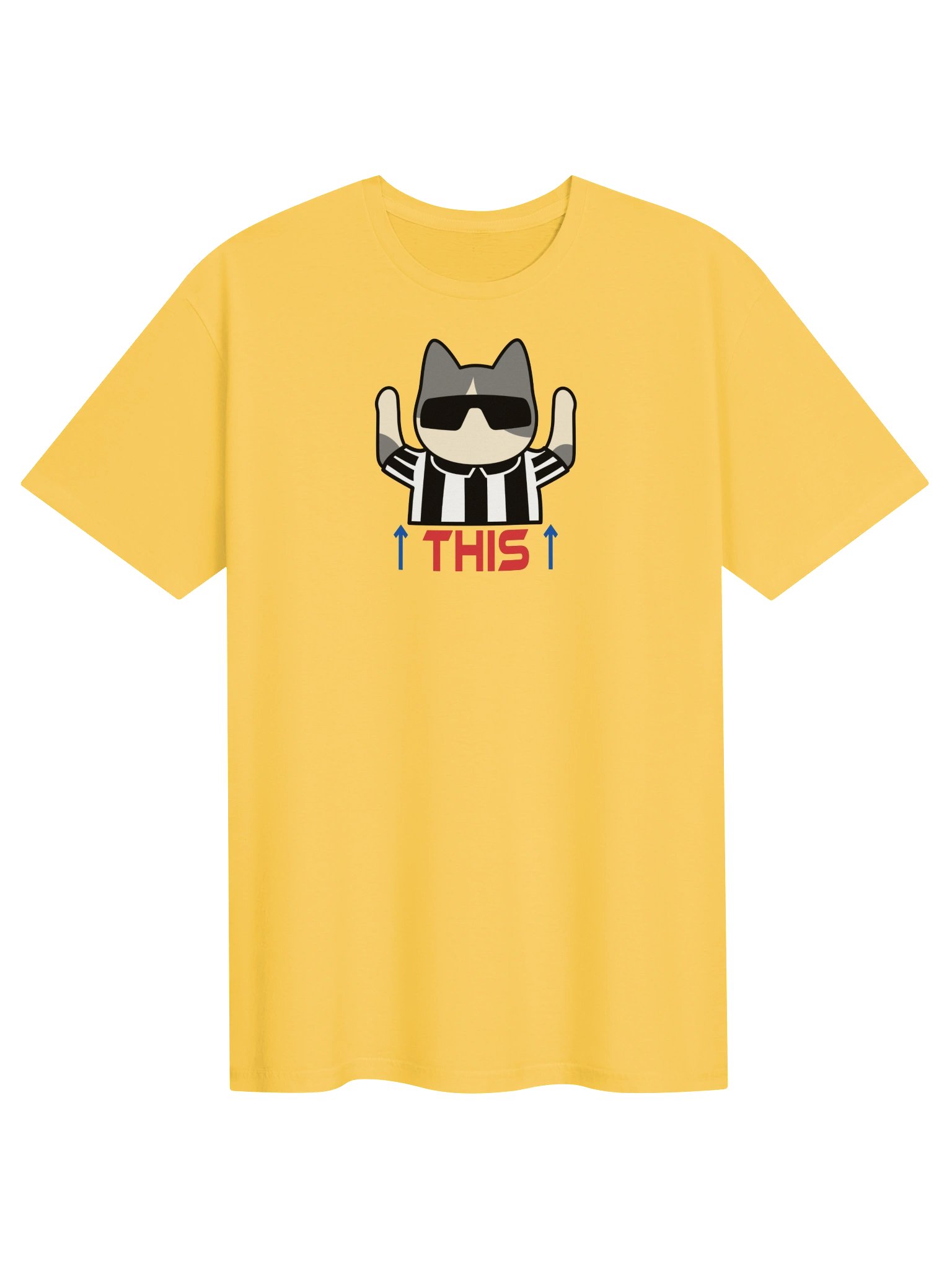 American Football Cat (THIS - touchdown signal) - Unisex Adult Super Soft Lightweight T-shirt product image (1)