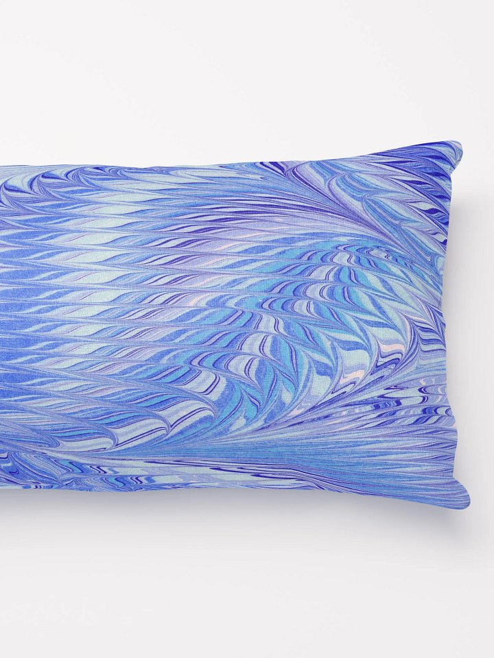 Blue Feathered Marbling Pillow product image (3)