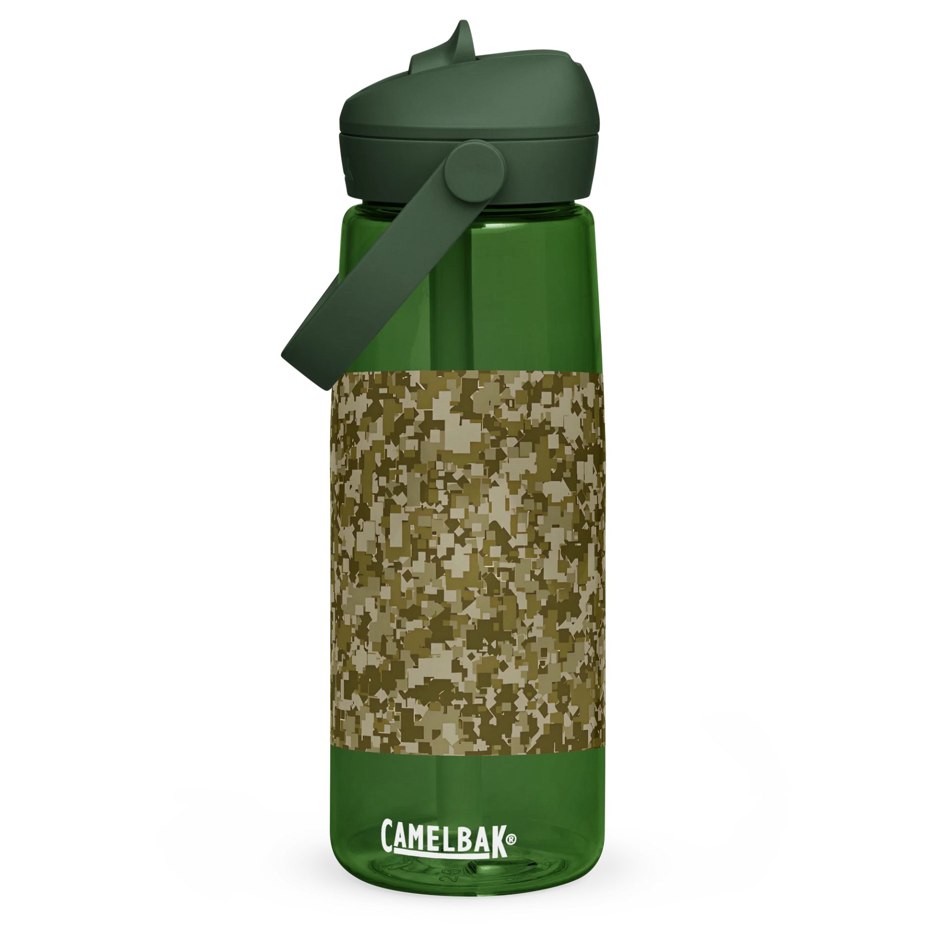 Pixelated Camo Flip Straw Water Bottle product image (1)