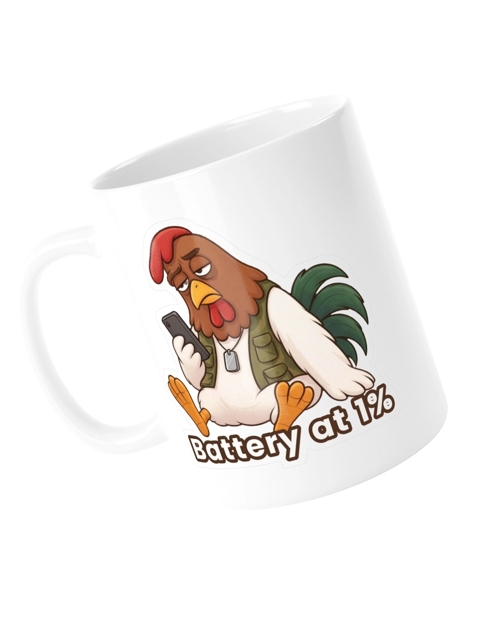 Colonel Cluckson Mug – "Battery at 1%" product image (13)