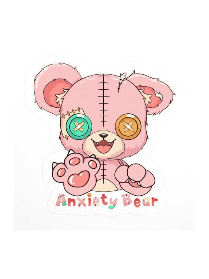Toe Beans Anxiety Bear Sticker product image (1)