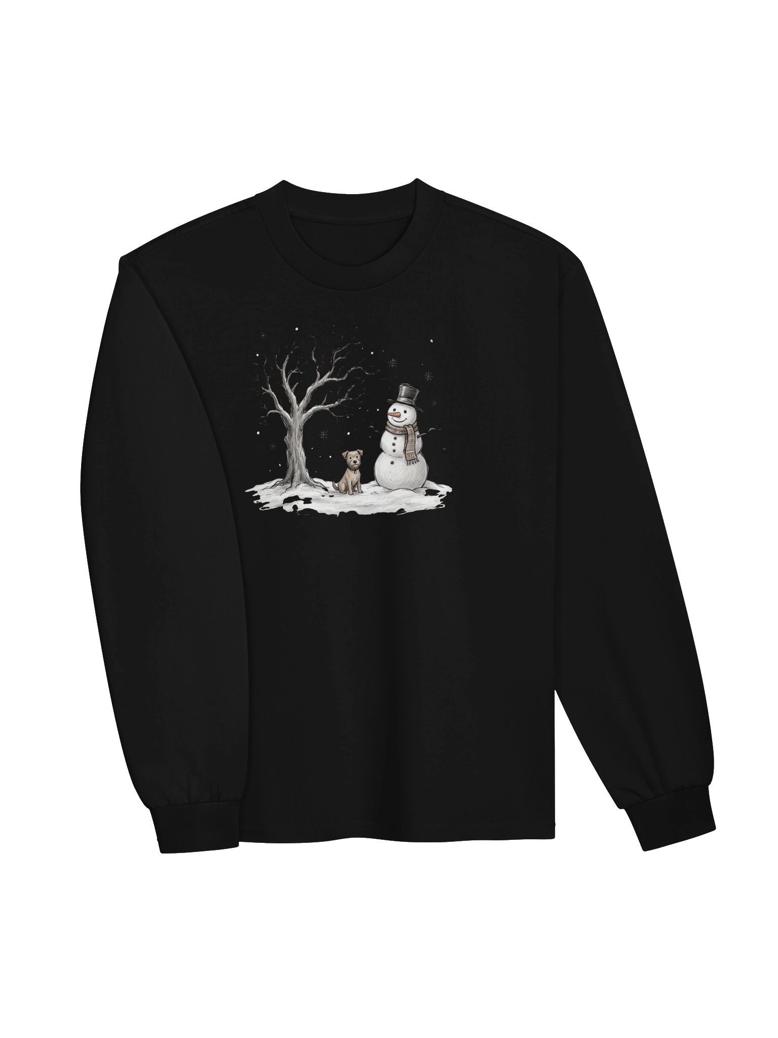 Vintage Snowman & Puppy Winter Sweatshirt product image (14)