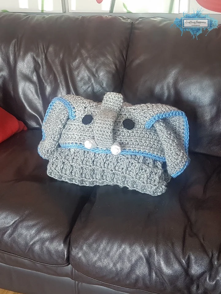 Crochet Elephant Hooded Blanket Pattern - Adult & Child Sizes (PDF Pattern) product image (2)