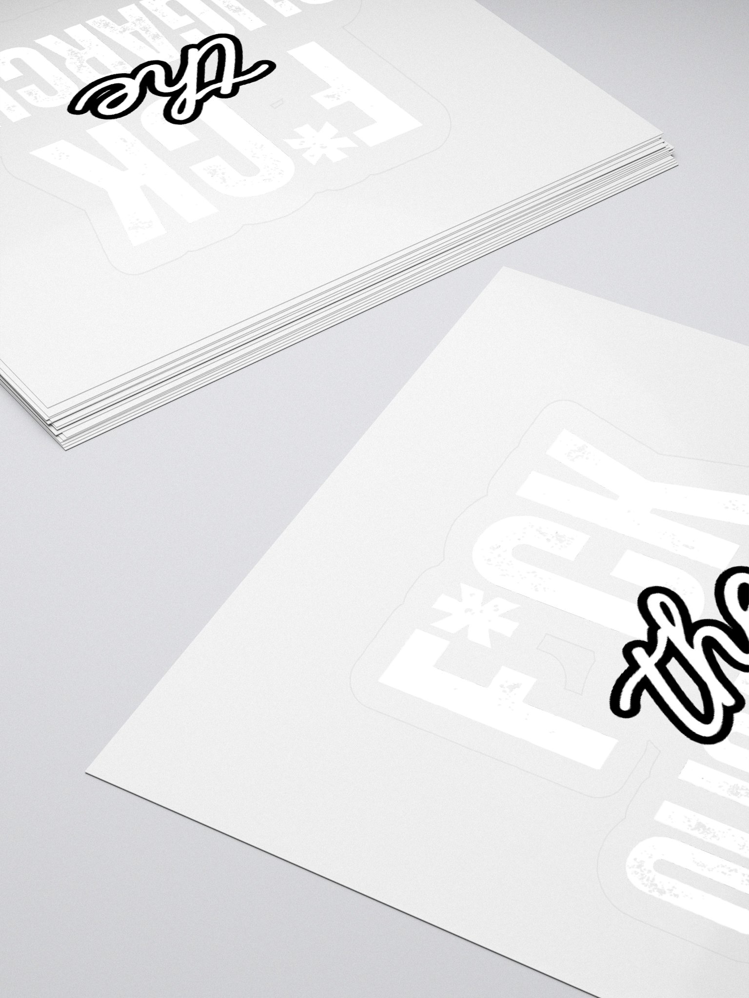 F*ck the Oligarchy Kiss Cut Stickers (in white) product image (4)