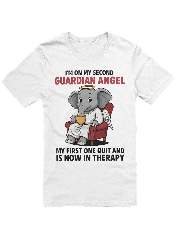Funny Elephant Guardian Angel Coffee T-Shirt product image (1)
