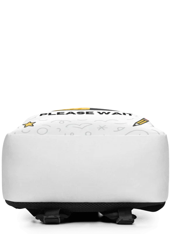 Mind Power Loading… Please Wait Backpack (White) product image (7)