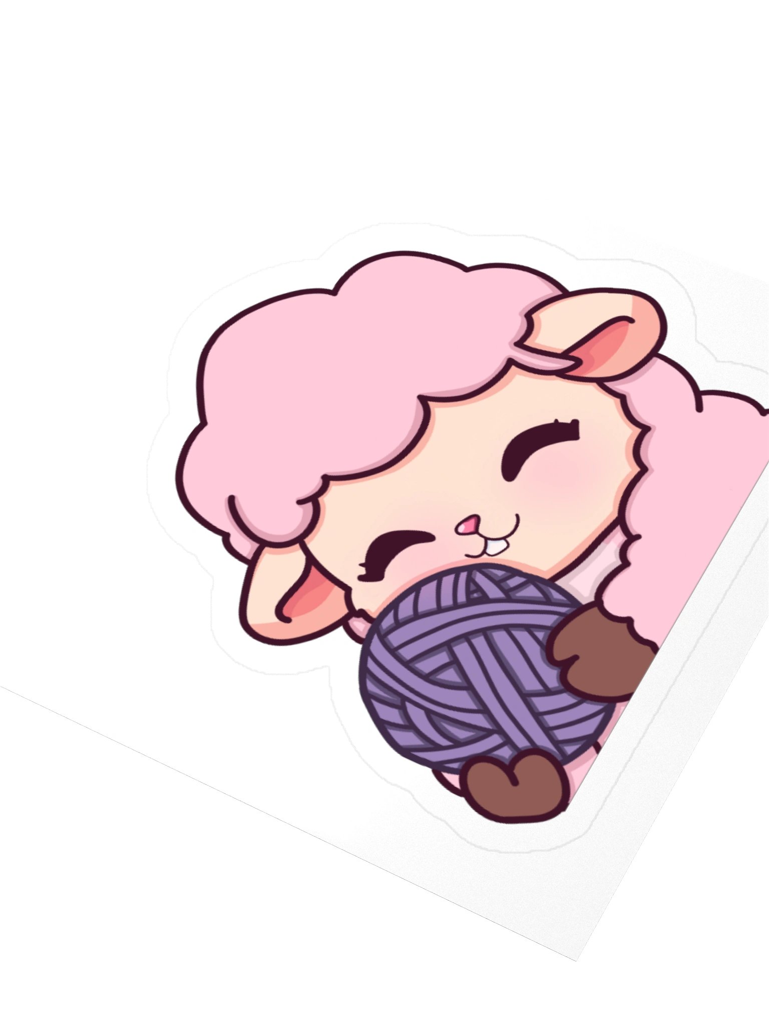 Sheep Hugging Yarn Ball Sticker product image (3)