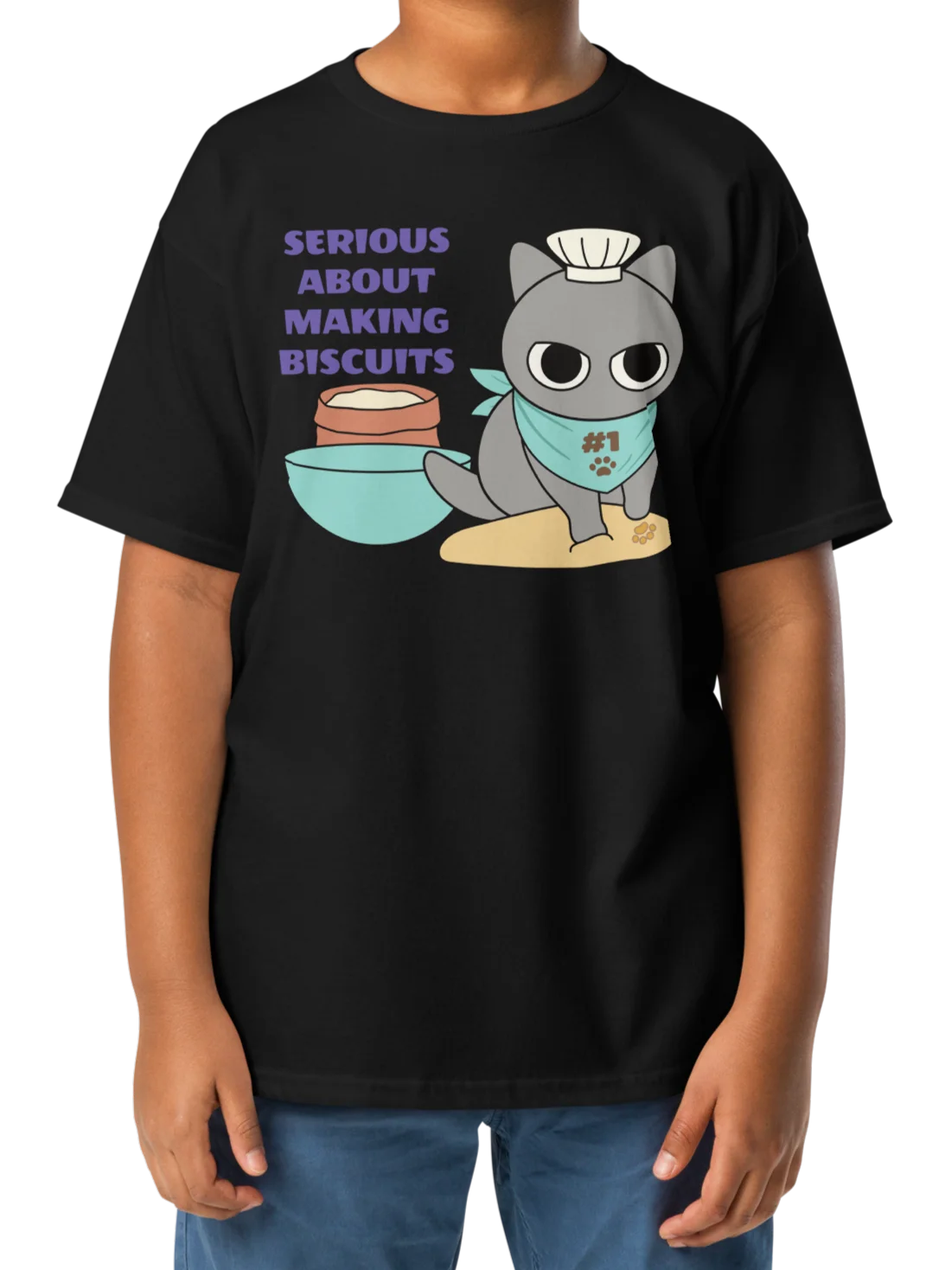 Biscuit Cat - Unisex Youth Heavyweight T-shirt product image (2)