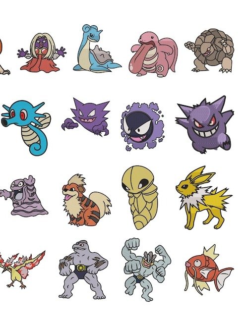 Pika chu Embroidery Design Bundle – 160 Files | 6 Sizes | Machine Embroidery product image (4)