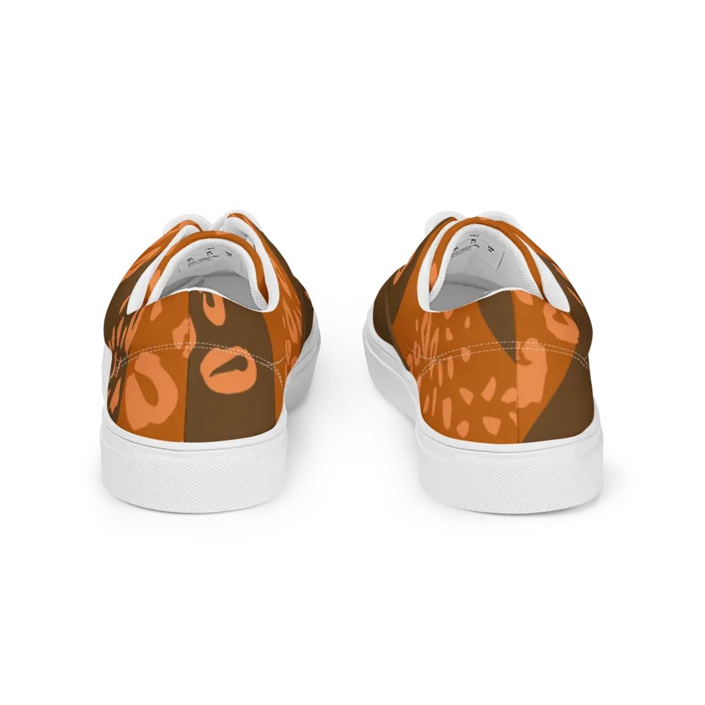 Organic Orange Leopard Print Canvas Shoes product image (5)