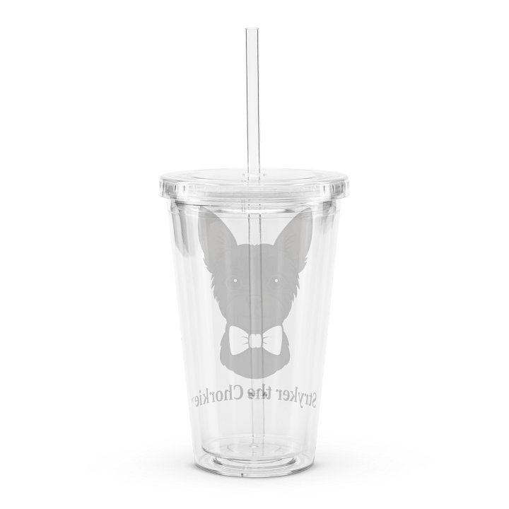 Stryker the Chorkie™ 16oz Double Wall Clear Tumbler product image (2)