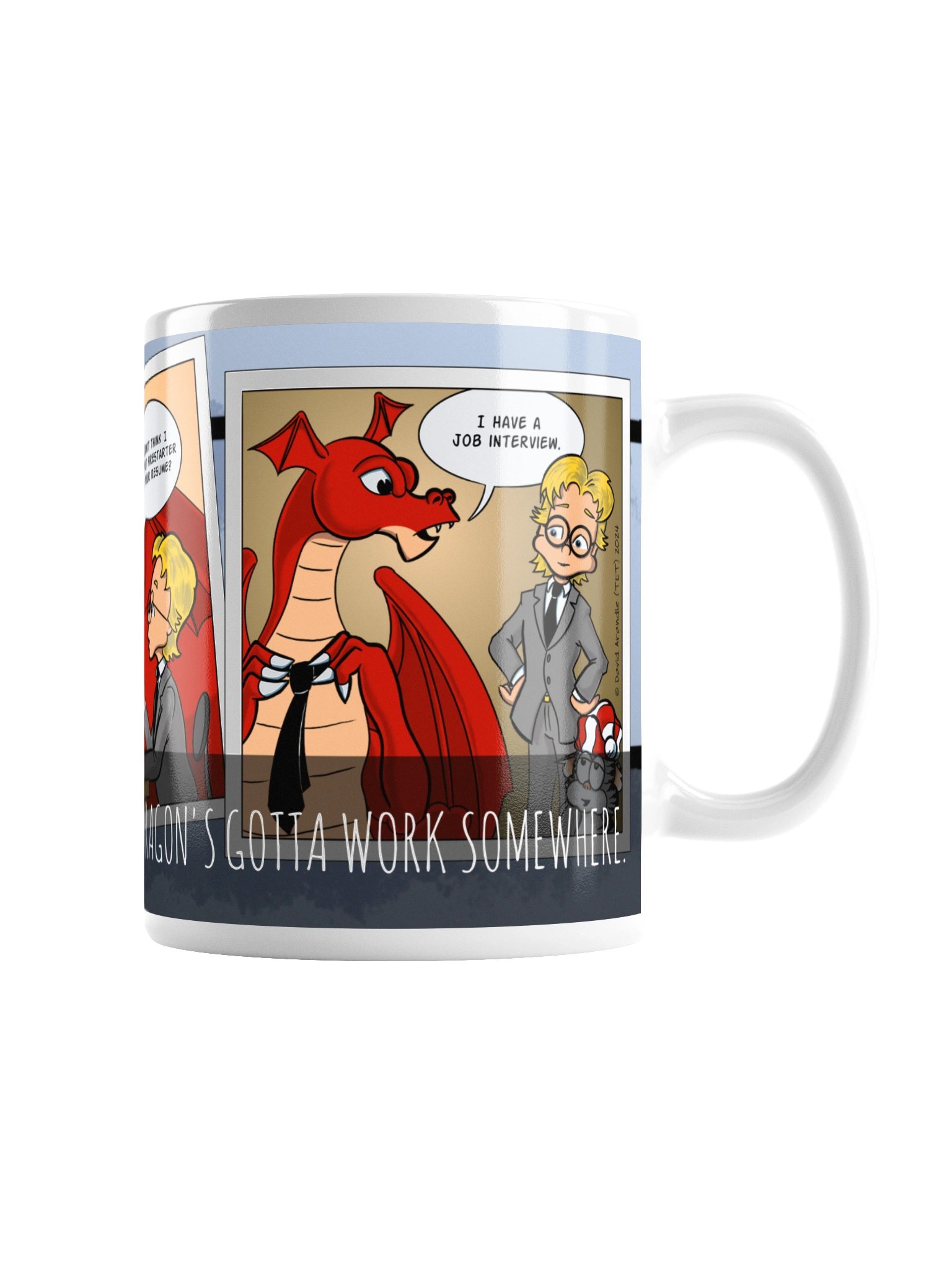Resident Dragon Comic Work Three-Panel Mug product image (5)
