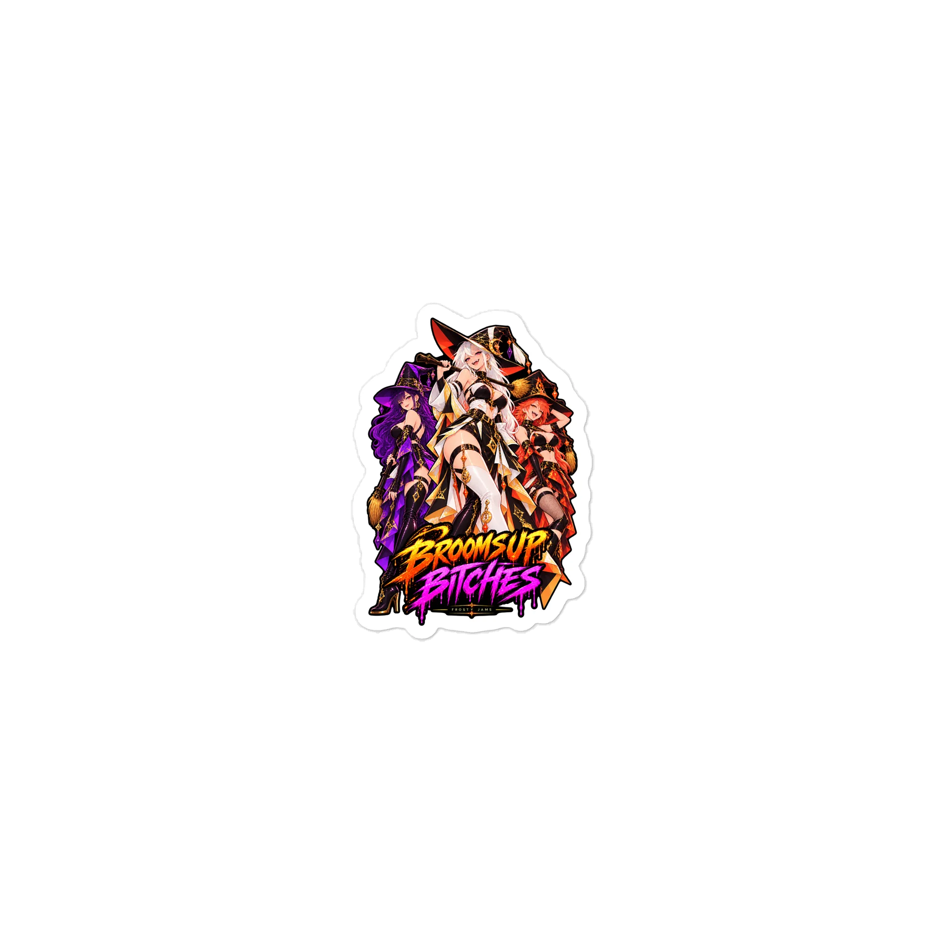 Brooms Up, Bitches 🎃 | Halloween Witch Die-Cut Sticker product image (2)