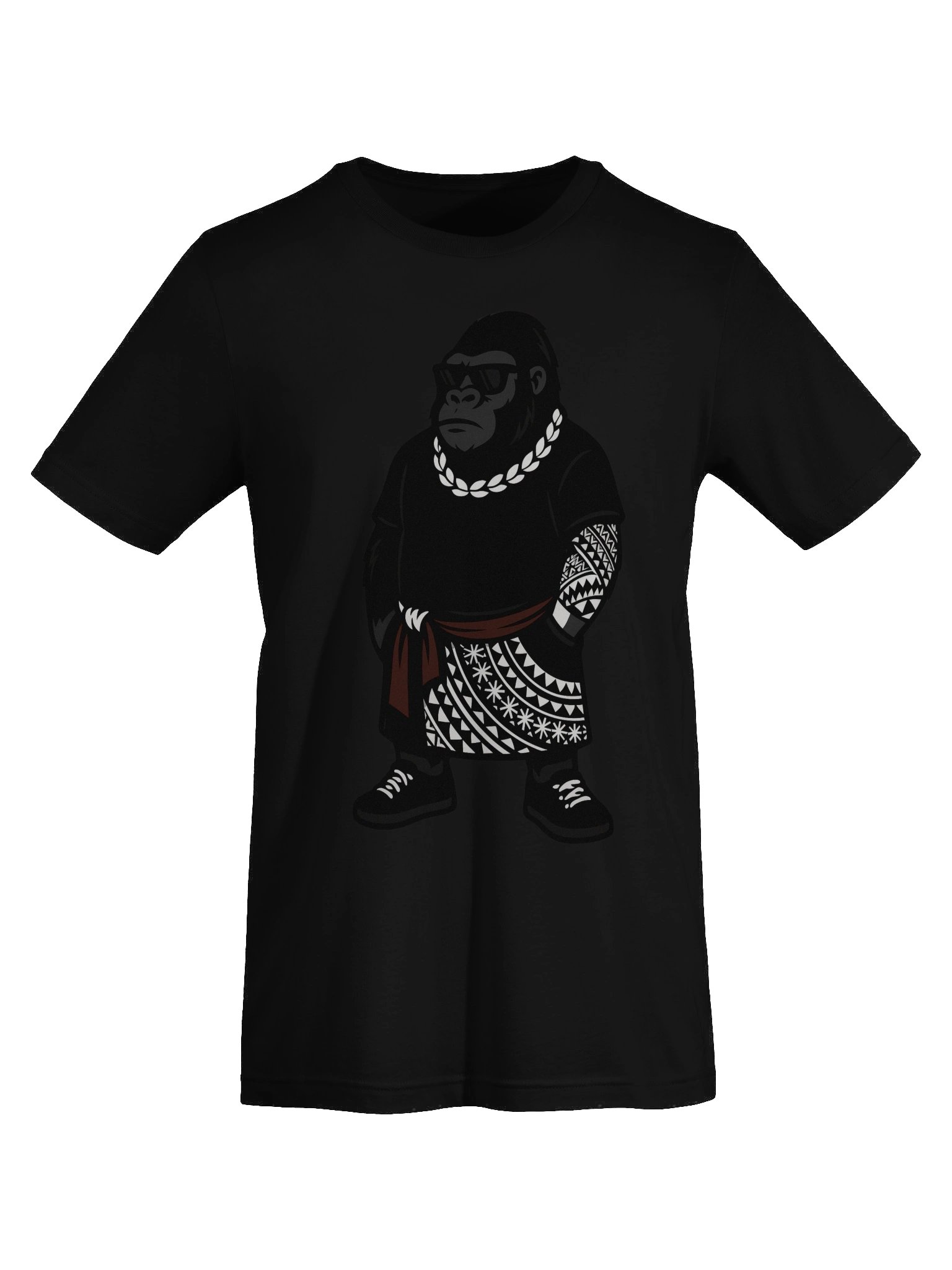 Samoan Gorilla T-Shirt – Urban Tribal Lava Lava Streetwear Design | Polynesian Island Culture Tee by ASP Apparel product image (7)