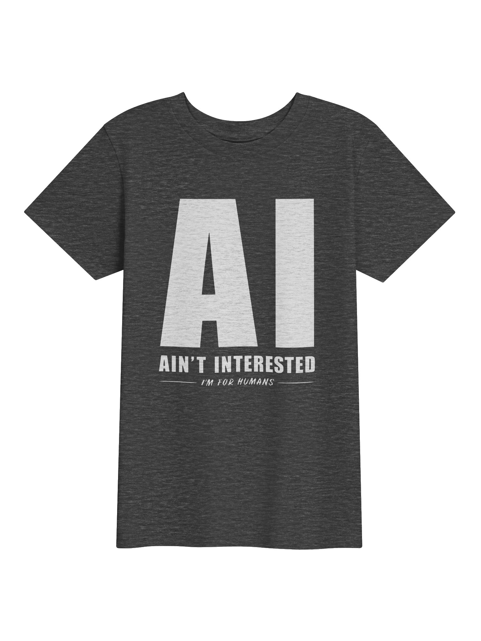 AI Ain't Interested Kids Gray Shirt | The Next Generation product image (1)