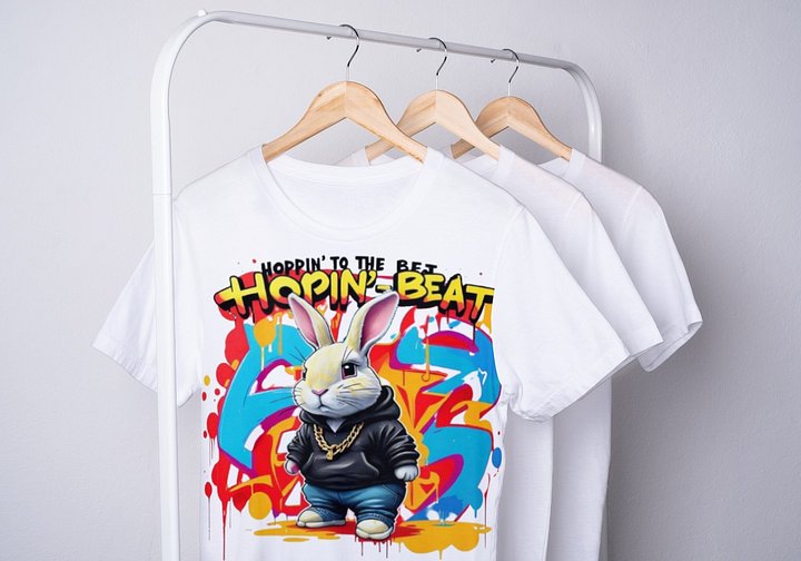Bunny Digital Download - PNG hip hop bunny printable product image (1)