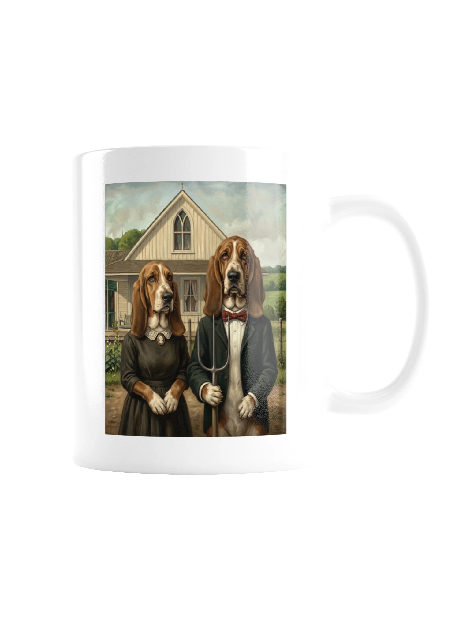American Gothic Bassets Mug product image (3)