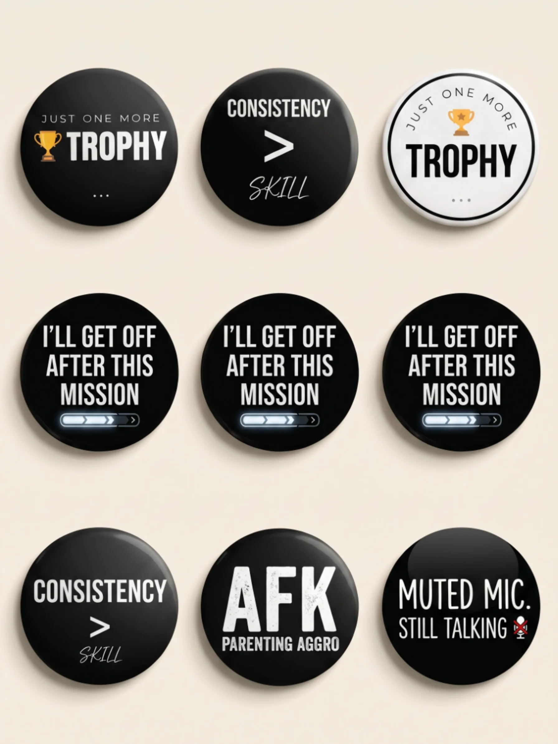 "The Grind" Pin Badge Bundle (X5) product image (2)