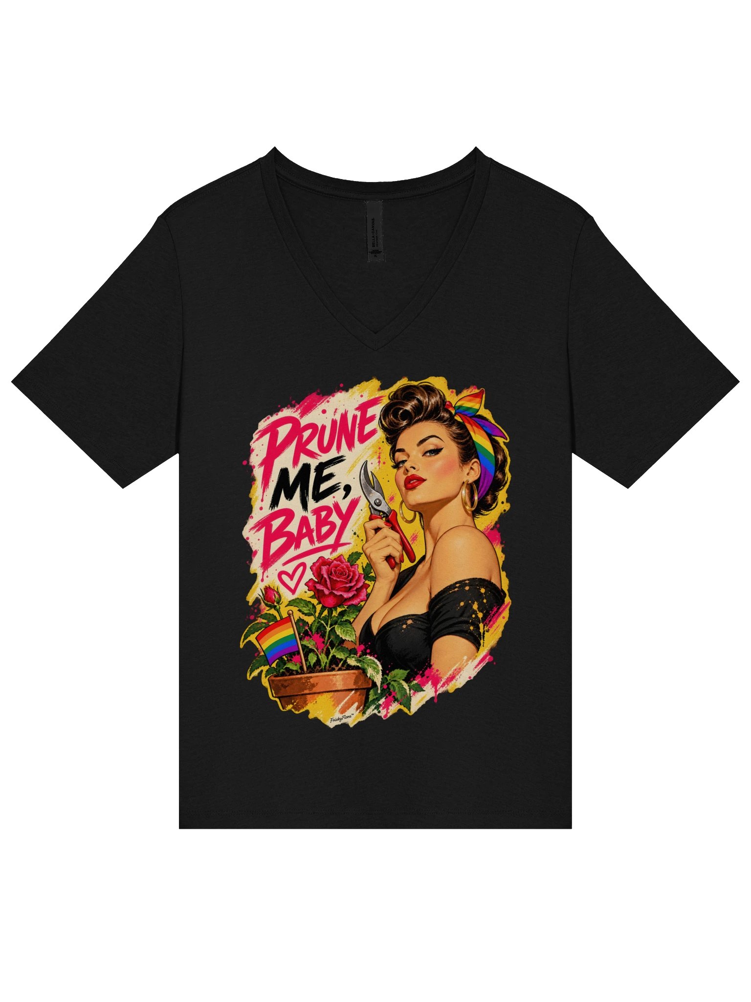 Prune Me, Baby Pin-Up Pride V-Neck Tee product image (25)