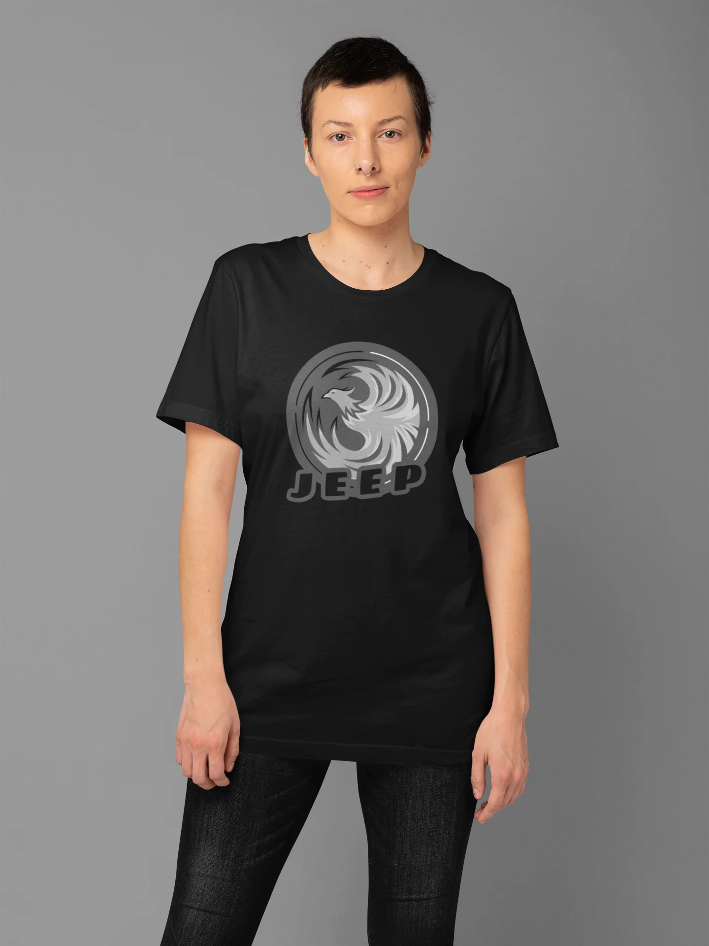 JEEP Grayscale Eagle Logo Tee product image (17)