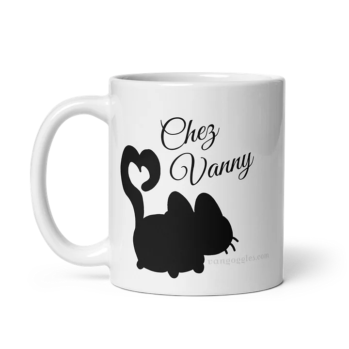 chez vanny logo coffee mug - black on white product image (2)