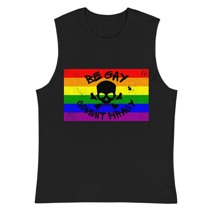 Be Gay, Commit Piracy - Pride Muscle Tank product image (2)