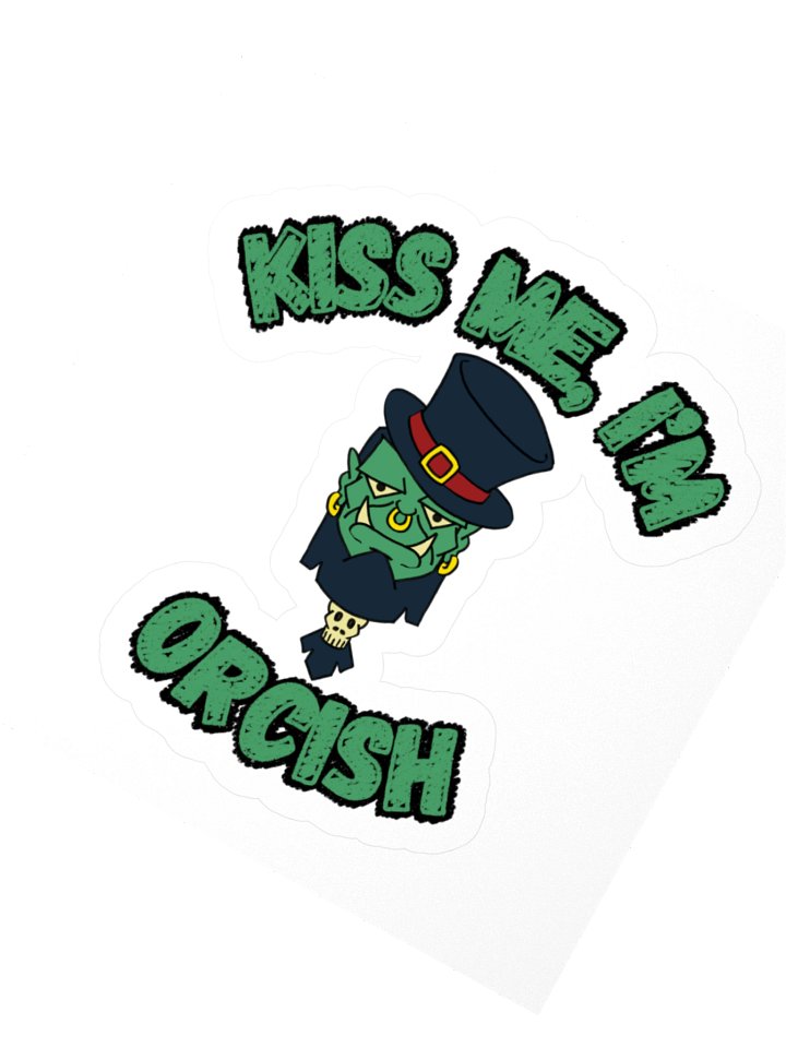 Kiss Me I'm Orcish Sticker product image (6)