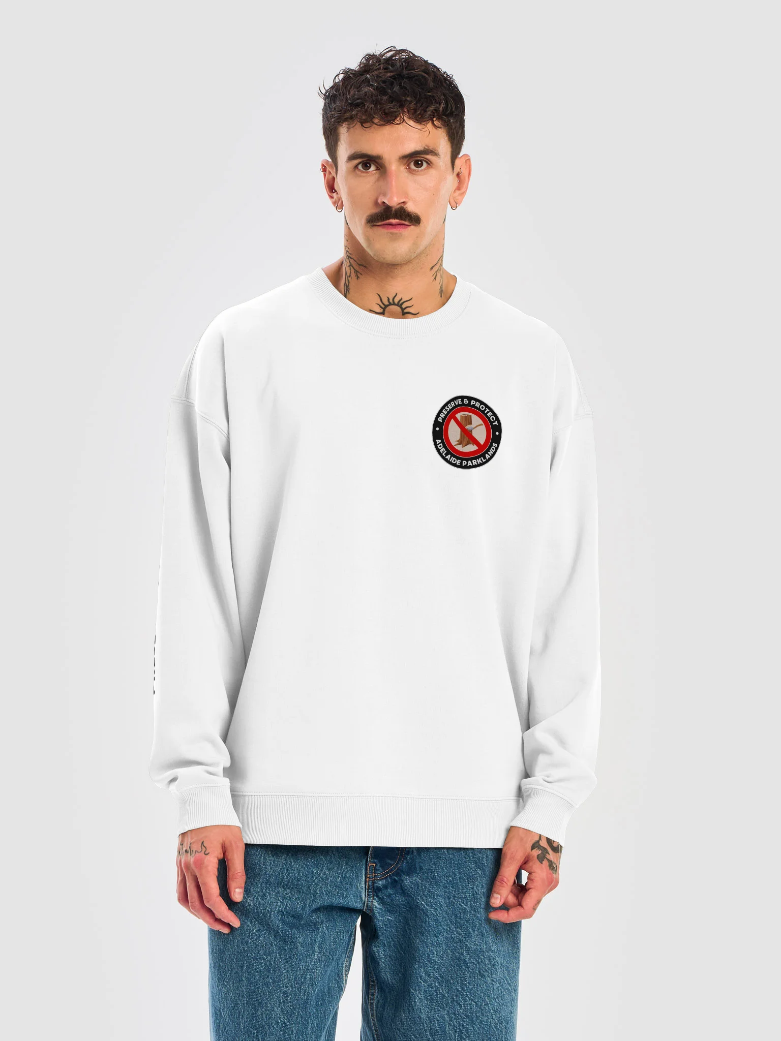 PRESERVE & PROTECT | Black Print | Unisex | Premium Organic Oversized Sweatshirt product image (5)