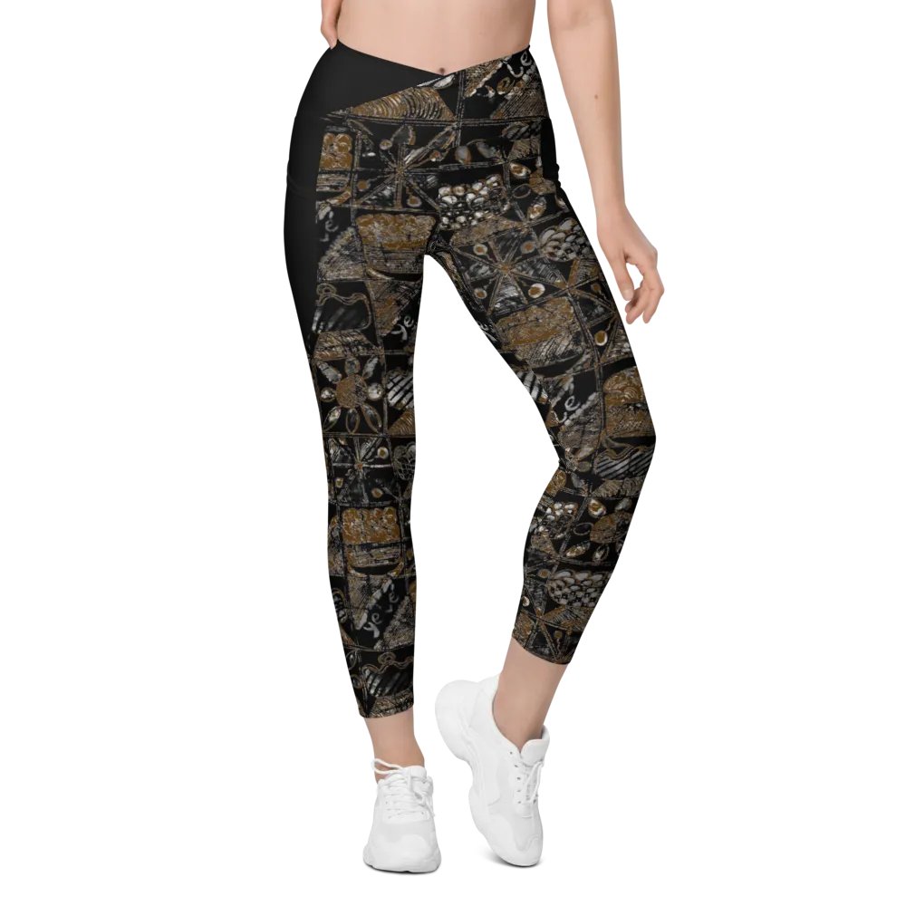 Festivity Print Crossover Leggings with Pockets product image (1)