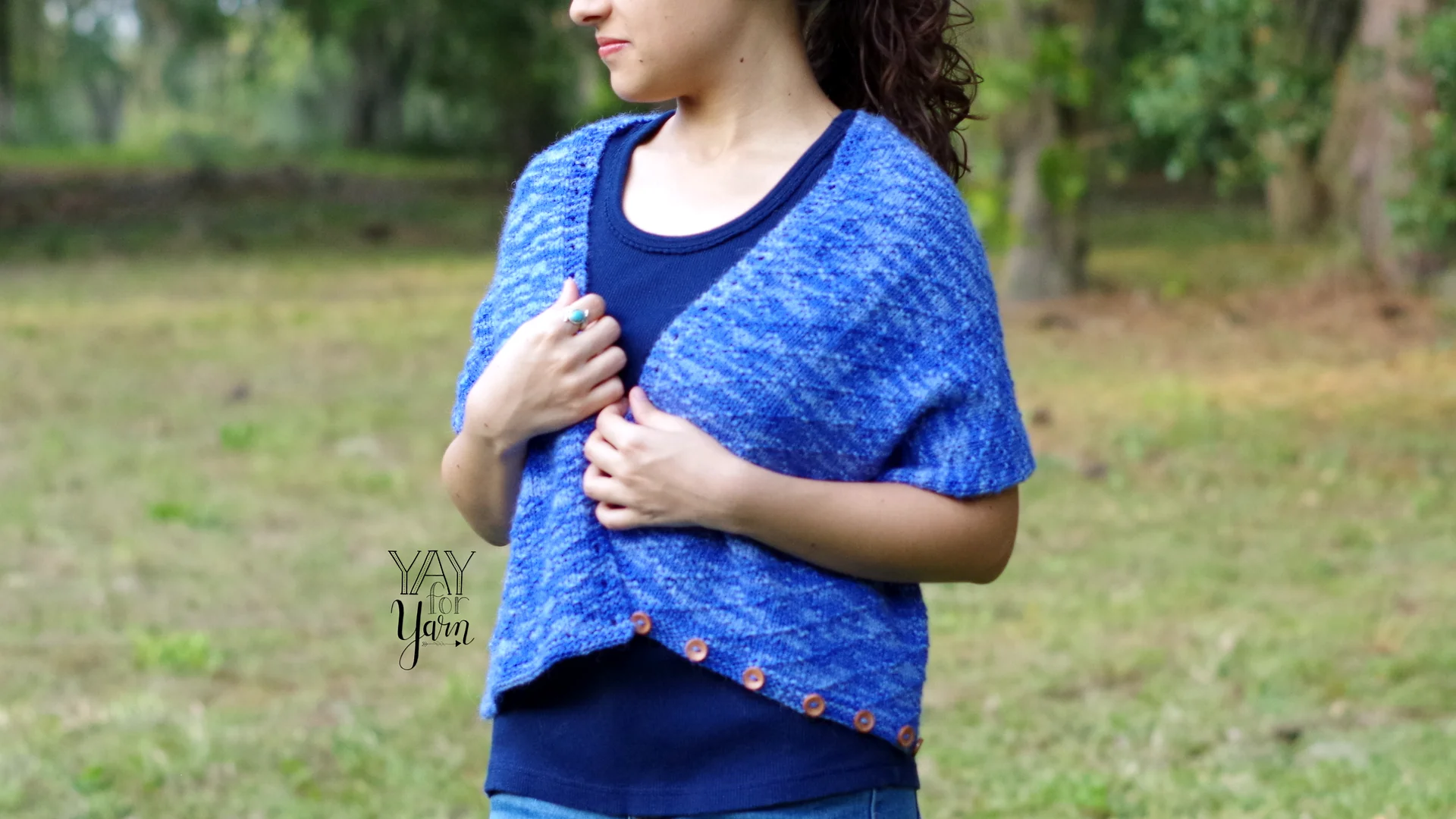 Convertible Diamond Wrap - PDF Knitting Pattern & Video Tutorial - Poncho Shawl Infinity Scarf product image (6)