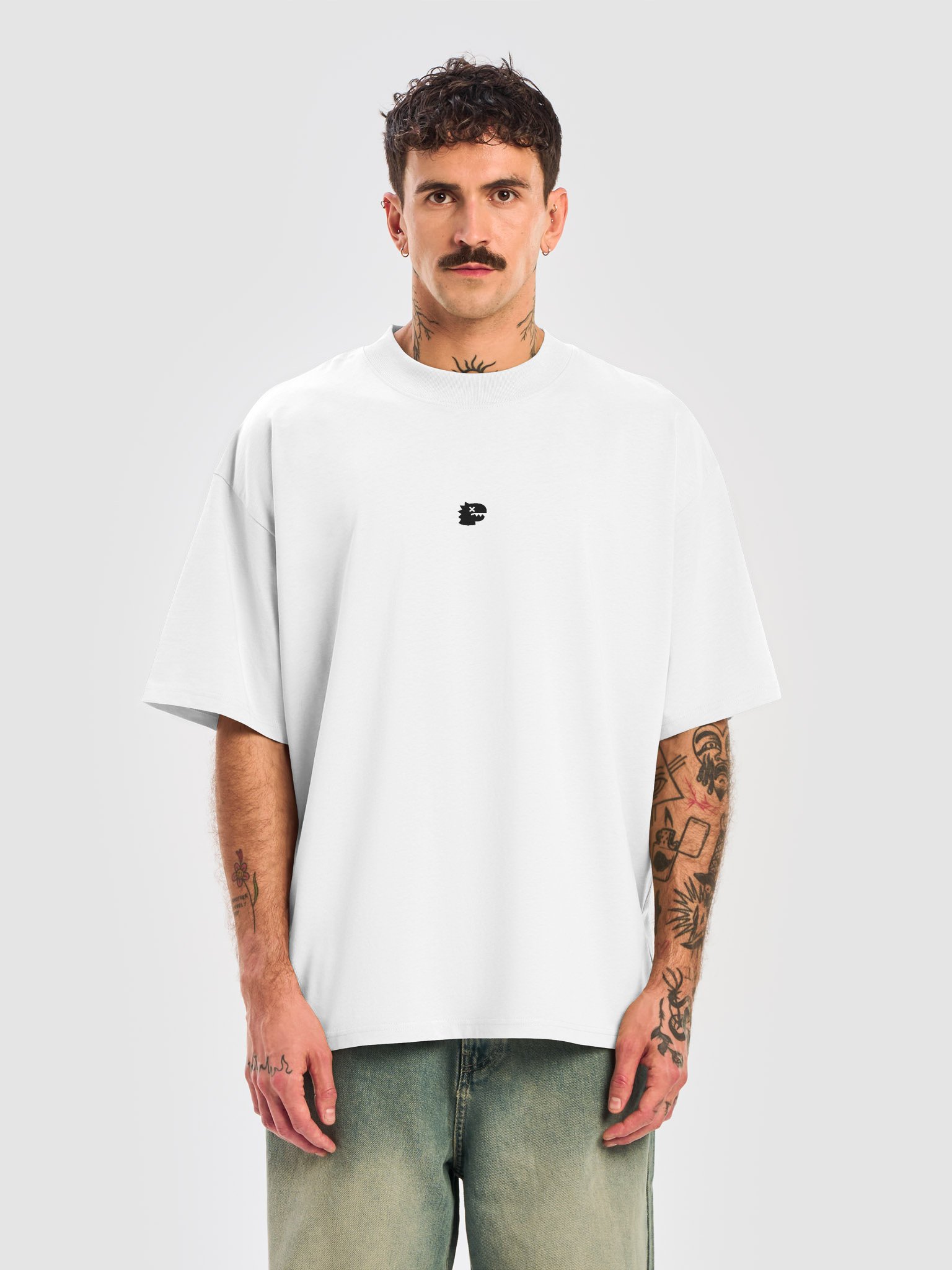 FMB ∣ JETLAG DINO Center Logo Oversized Tee White product image (5)