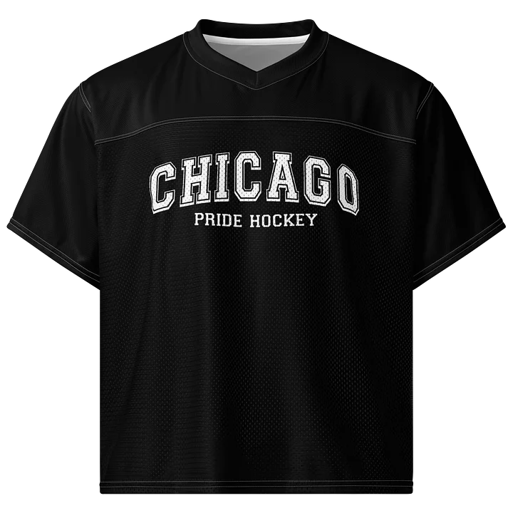 Chicago Pride Hockey Mesh Varsity Tee (Black Version) product image (1)