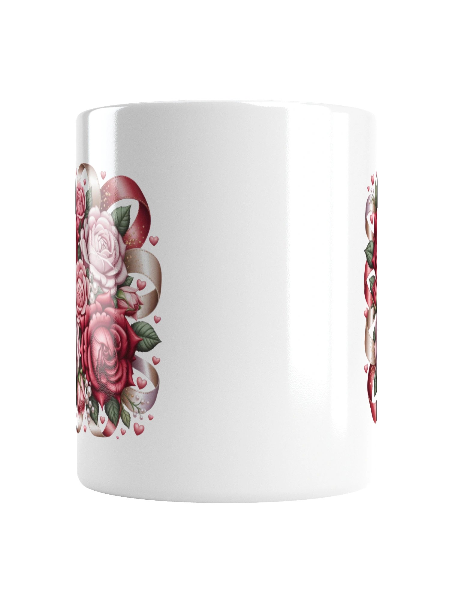 Rose and Ribbon Valentine Coffee Mug product image (4)