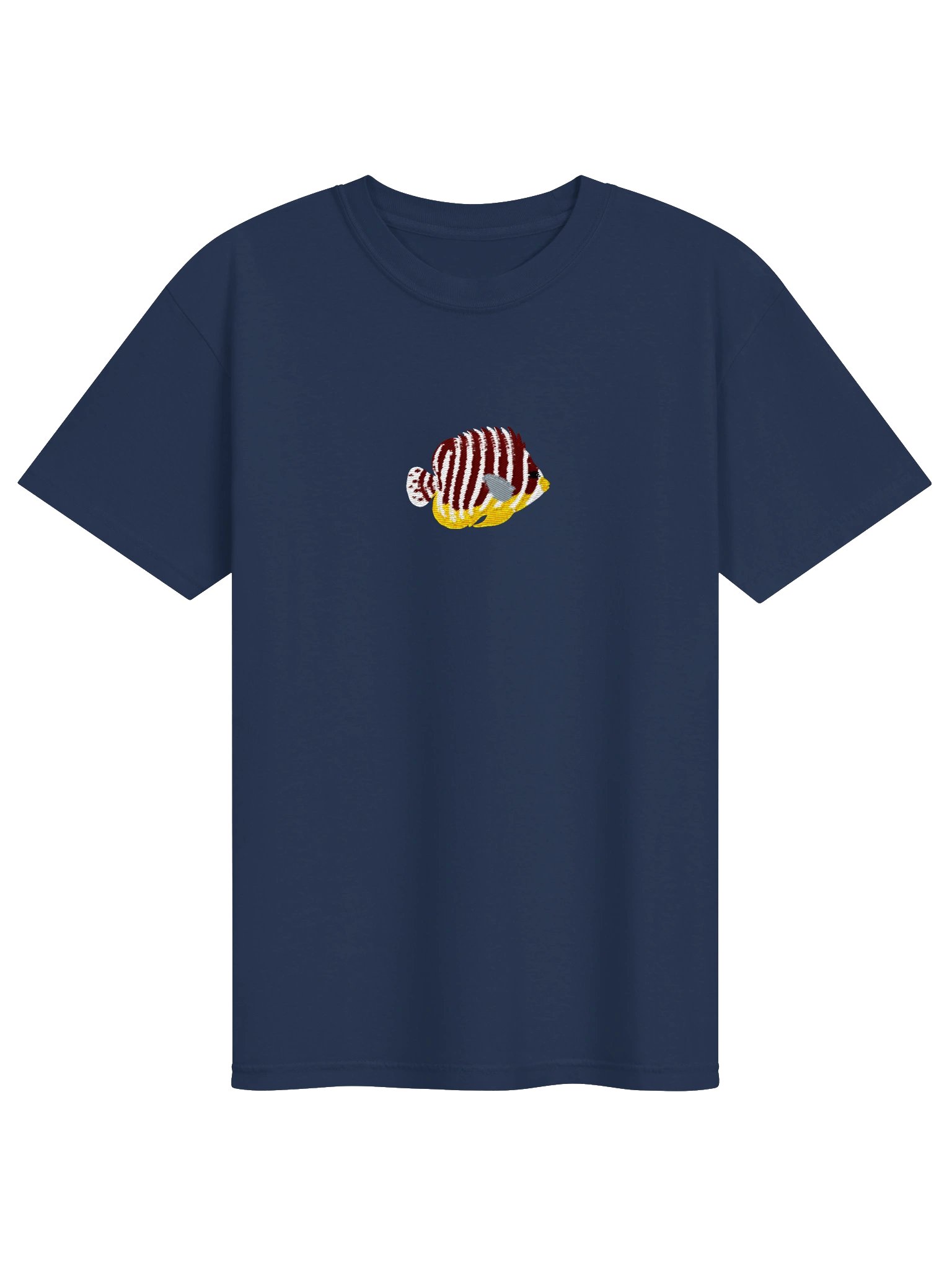 Multibarred Angelfish Embroidered Shirt | Juvenile Multibar Angelfish Reef Fish Tee | Marine Aquarium Apparel product image (5)