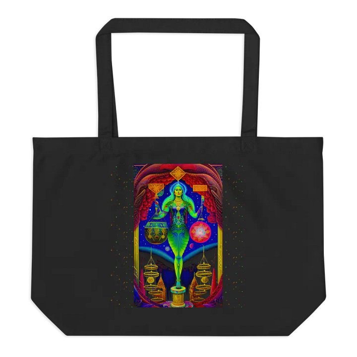 Libra & Her Scales on Black Tote product image (2)