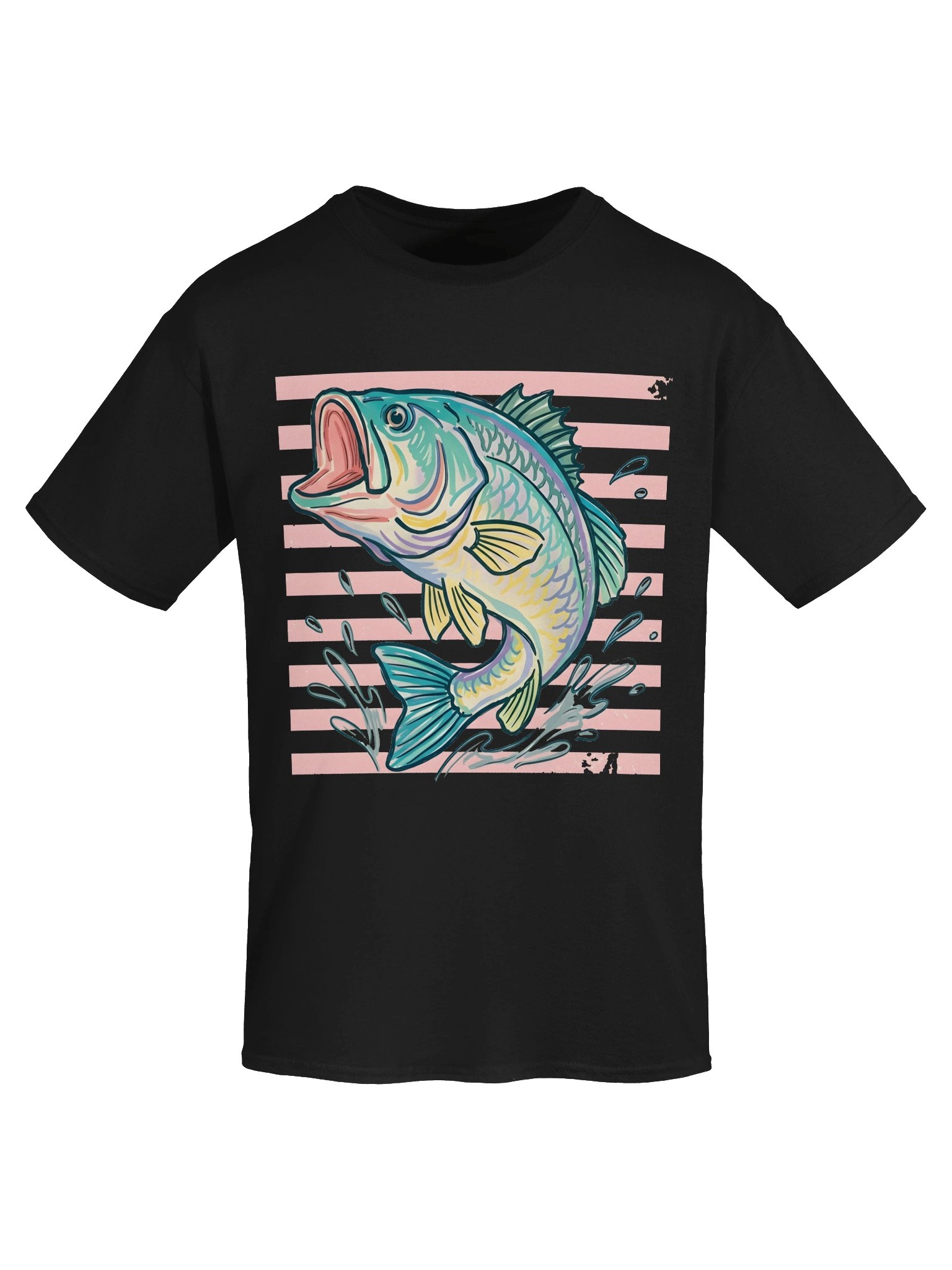 Colorful Jumping Fish Graphic Tee product image (5)