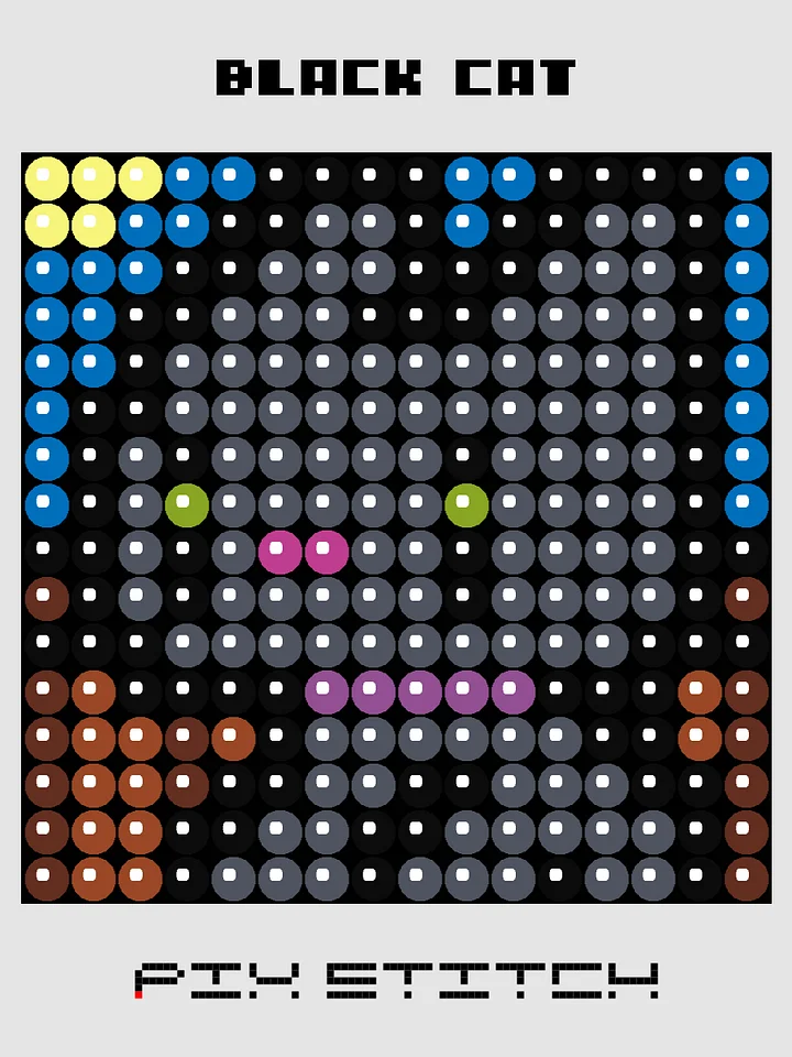 Black Cat Pixel Art product image (1)