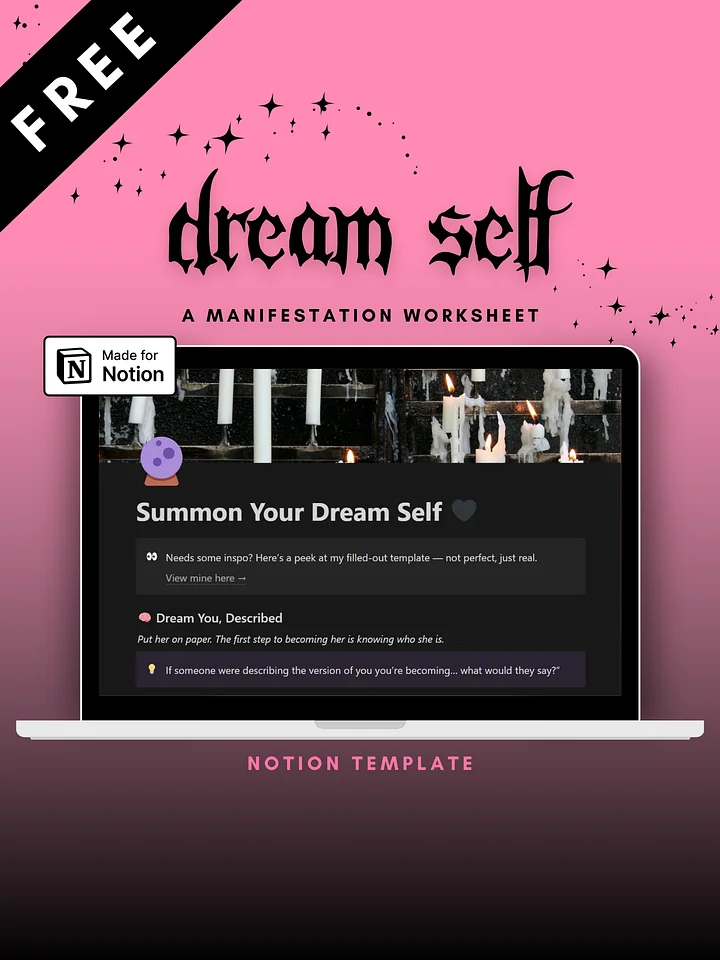 Dream Self Worksheet product image (1)