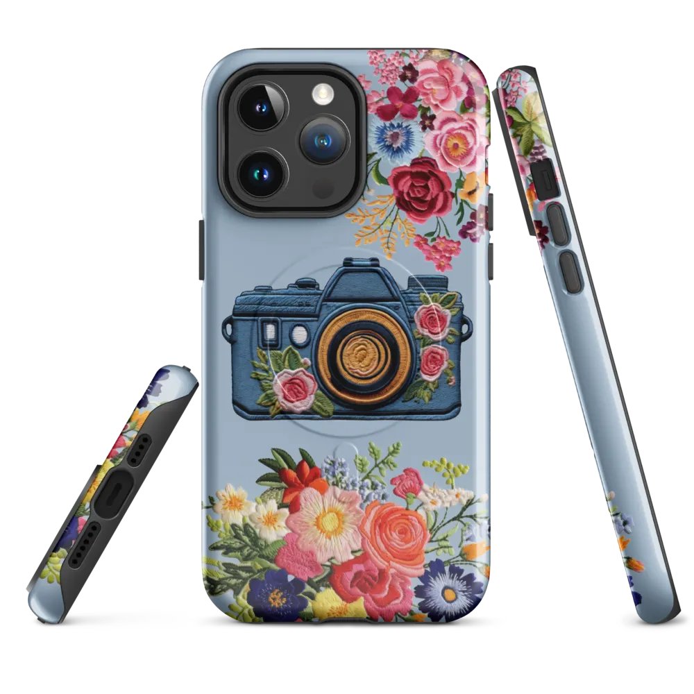 FLORAL CAMERA EMBROIDERY LOOK MAG SAFE CASE FOR IPHONE product image (3)
