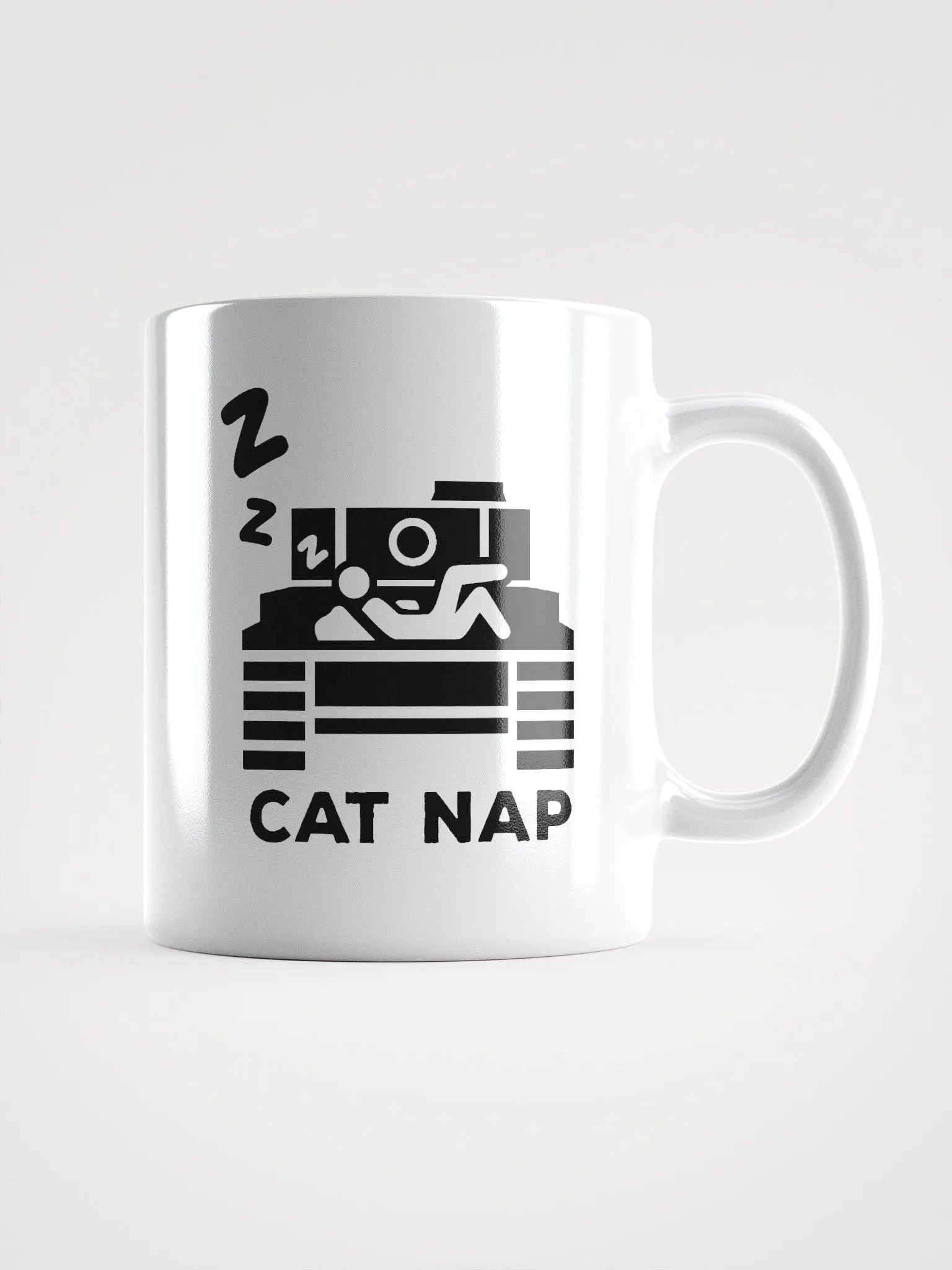 Cat Nap - White Ceramic Mug product image (1)