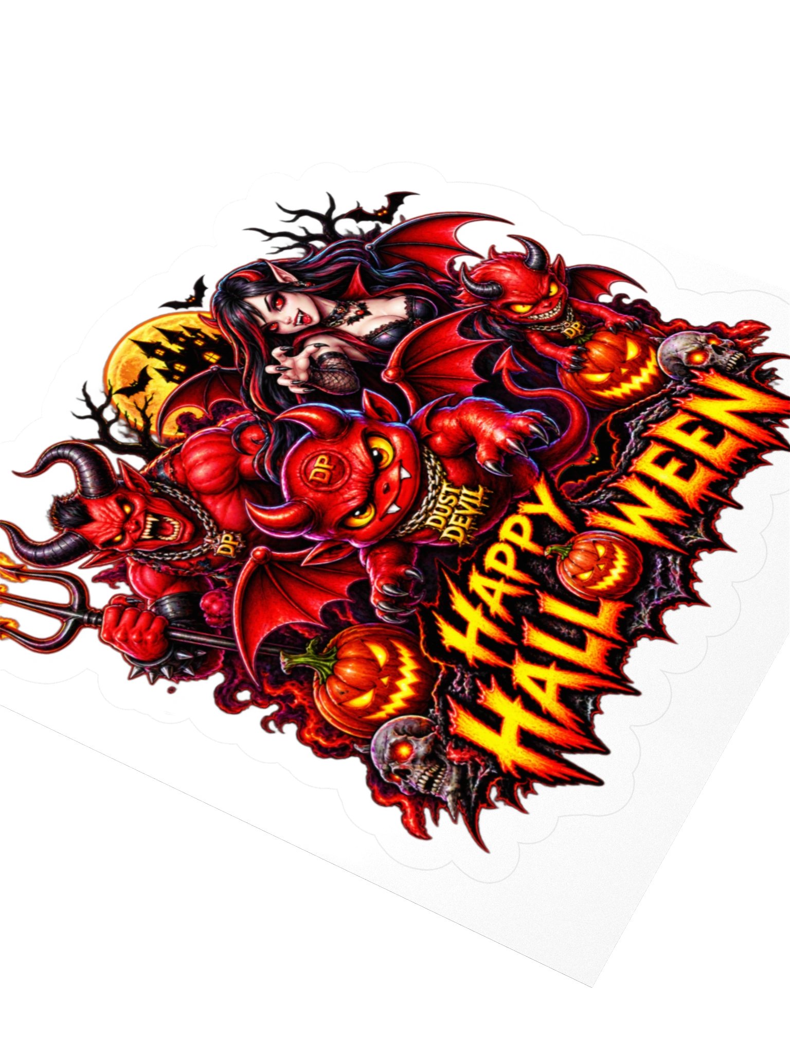 Dust Devil Demons and Vamp Girl 3" x 3" sticker product image (3)