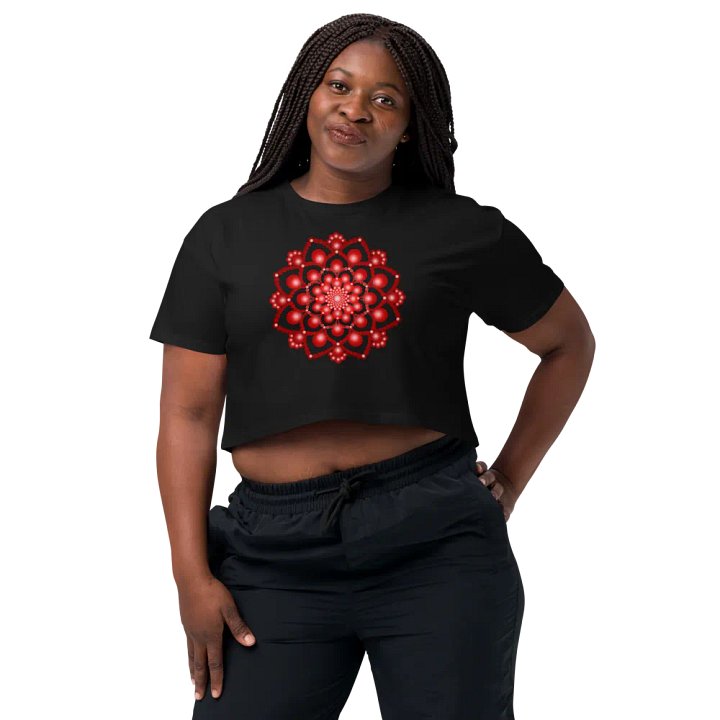 Red Dot Mandala Crop Top product image (1)